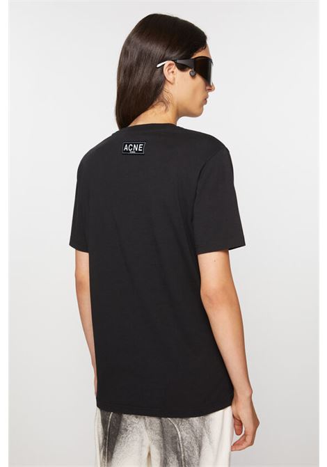 t-shirt con logo unisex nero in cotone ACNE STUDIOS | CL0265900